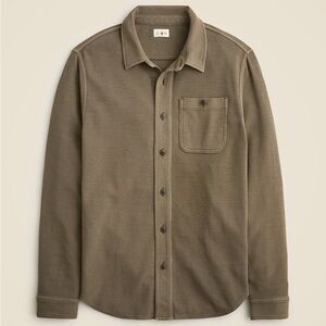 J. Crew Cotton waffle green shirt